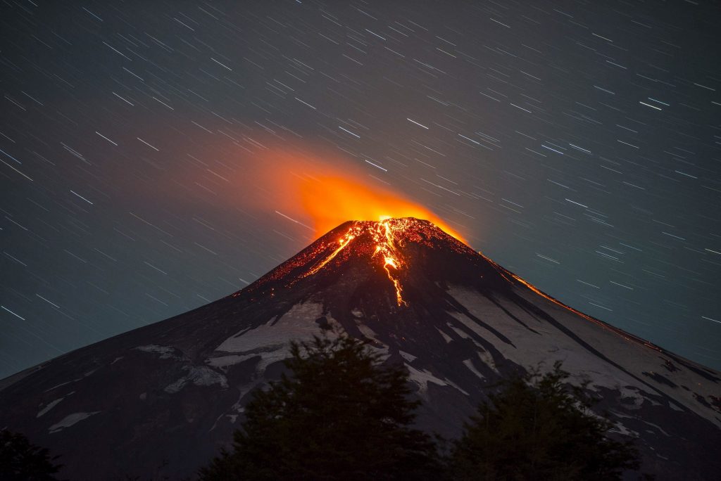 Erupciones del volcán villarica