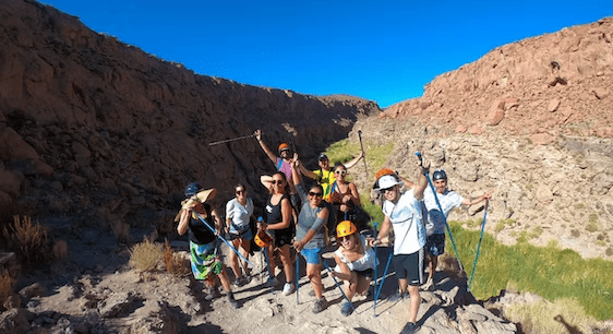 Trekking en la quebrada de Guatin - bosque de cactus - termas Puripobre